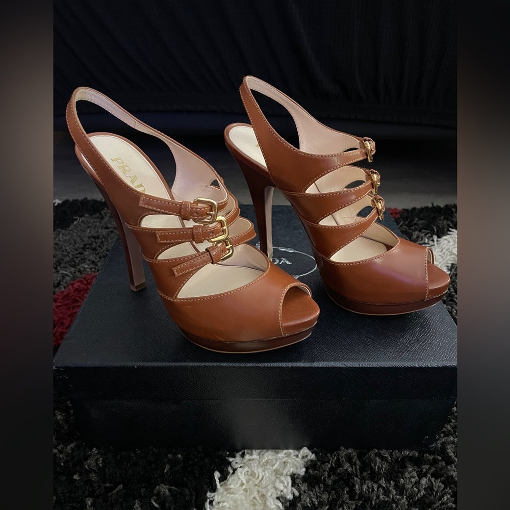 Authentic PRADA Heels- New with box and dust covers